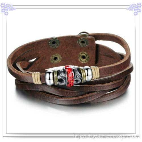 Leather Bracelet Handmade Jewelry Leather Jewelry (HR6098)